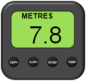 Depth sounder display